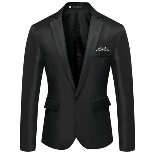 Men's Casual Sport Coats Lightweight Blazer Suit Jacket Slim Fit 1 Button Daily