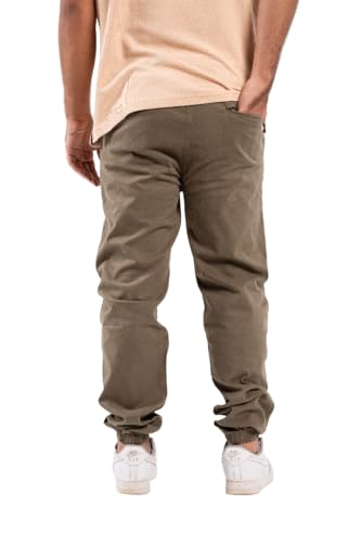 بنطلون جبردين كاكي للرجال من سي ال دي - مقاس L