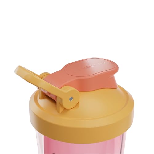 Image of VOLTRX VortexBoost Electric Shaker Bottle, USB C Rechargeable Protein Shake Mixer, Shaker Cups for Protein Shakes and Meal Replacement Shakes, BPA-Free, Made with Tritan, Sunset Orange, 24oz