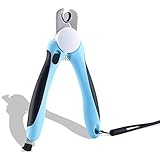 Dog Nail Clippers and Trimmer with Safety Guard to Avoid Over-Cutting Nails & Free Nail File, Free lanyard, Razor Sharp Blades, Ergonomic comfy Non-Slip Handles - Professional Grooming Tool for Pets