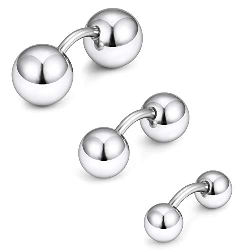 Yaalozei 14G Big Piercings Balls Pa Ring Piercing Jewelry 316L Surgical Stainless Steel Externally Threaded Curved Barbells Helix Ring Cartilage Rook Lobe Earrings Vch Piercing Jewelry Women Men 6Mm #TOP3