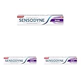 Sensodyne Encías Pasta de Dientes Con Flúor, Alivio Para Dientes Sensibles, Protección Duradera Frente a la Sensibilidad Dental, 75 ml (Paquete de 3)
