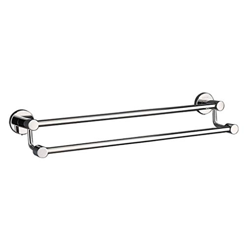 Porte-serviettes double mural 110 cm en aluminium antirouille Safehappy