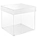 Belle Vous Scatola Acrilico Trasparente Cubo Trasparente a 5 Lati con Coperchio - 15 x 15 cm - Vetrina Espositiva per Collezionismo Antipolvere per Giocattoli, Decorazioni per Feste, Trucchi e Regali