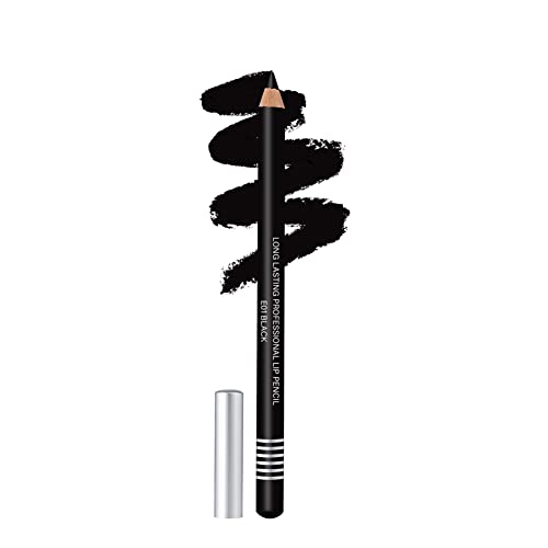 Image of Colors Queen Lip Liner Pencil | Non Transfer Lip Liner for Professional Makeup | Liner Eye Pencil Waterproof (E-1, Black)