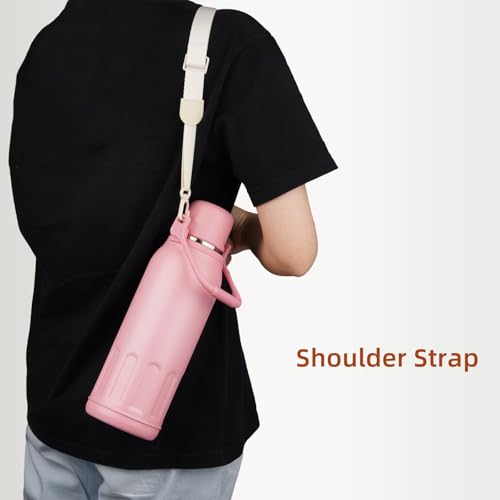 Image of Konokyo 40oz Thermos for Cold Drinks, Insulated Water Bottle, Pink