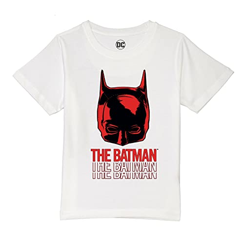 Image of by Wear Your Mind Boy's The Batman Character Print Regular T-Shirt (WBBMBCT036.1 7-8Y) White