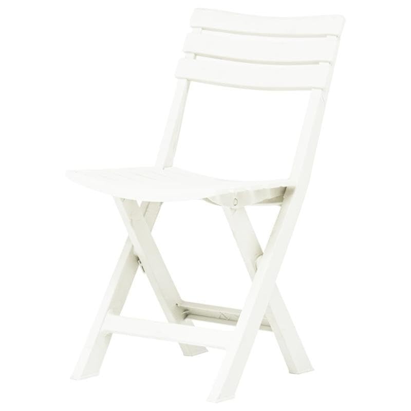 Sillas de jardín plegables 2 unidades, plástico blanco, ligeras y resistentes a la intemperie, perfectas para balcón, terraza o jardín, ahorro de espacio y fácil de limpiar