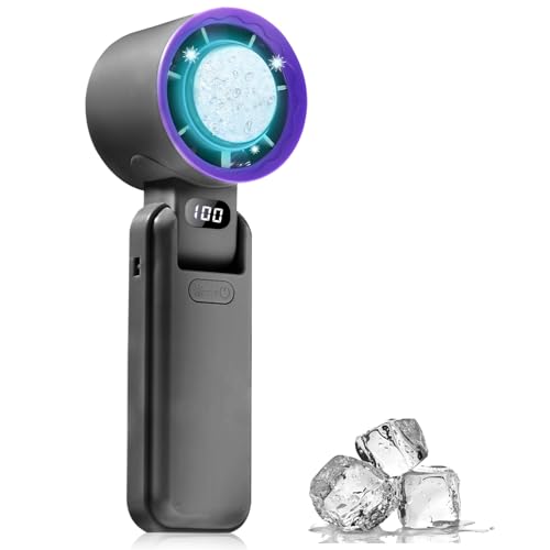 YXSPHM Ventilateur turbo portable avec refroidisseur de glace, puissants ventilateurs portables jusqu'à 10 heures de refroidissement Mini ventilateurs pliables à 270 ° Affichage LED 1 à 100 vitesses YXSPHM Ventilateur turbo portable avec refroidisseur de glace, puissants ventilateurs portables jusqu'à 10 heures de refroidissement Mini ventilateurs pliables à 270 ° Affichage LED 1 à 100 vitesses
