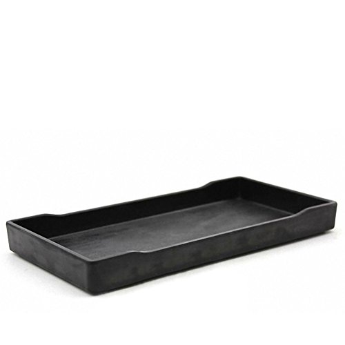 OMEM Reptile Bowl Large Food and Water Dish Also Fit for Bath (S, Black)