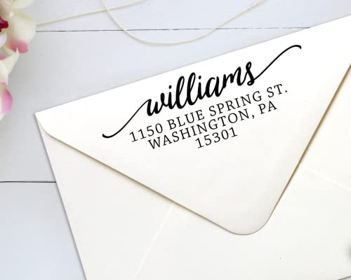 Custom Return Address Stamp | Personalized Address Stamp | Self Inking Or Wood Handle Address Stamp - Housewarming Gift (Design Family) #TOP3