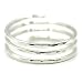 Sterling Silver Adjustable textured hammered wire wrap coil ring, thumb ring, pregnancy ring
