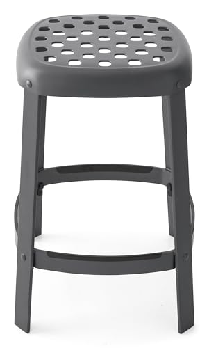 Connubia, sgabello Industrial fisso Struttura GRIGIO OPACO