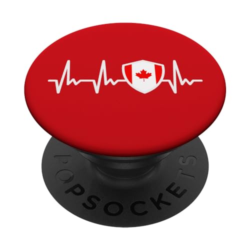 Bandera Canada 2024 Heartbeat Canadian Flag Canada Day Party PopSockets PopGrip Intercambiable