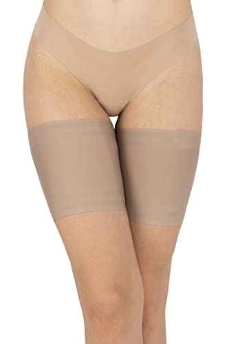 LORES Anti-Scheuer-Oberschenkelbänder für Damen verhindern das Reiben der Oberschenkel aus Satin, Visone S