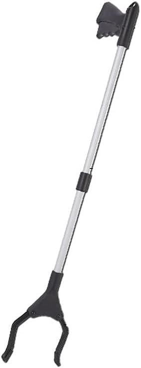 Litter Picker,31" Foldable Tool Lightweight Aluminum Reaching Aid with Rotating Rubber Gripper, Long Arm Extender Pick-up Tool for Elderly,Garden Gripper(Golden)