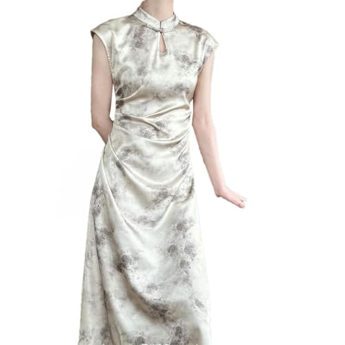 Robe de style chinois raffinée aux finitions coutures soignées - 3