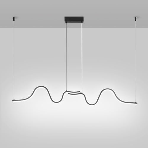 Luminaire Suspendu Design à Vagues LED et Plafonnier pour Bureau Chic