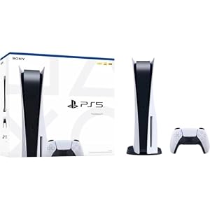 Sony Playstation 5 Disc Edition 825GB Gaming Console + 1 Wireless Dual Charger Dock Controller for PS5 (Renewed)