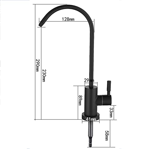 Filtre à eau robinet de cuisine noir élimine goût de chlore et calcaire - 3