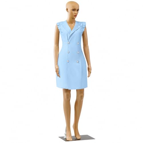 SereneLife maniquí Mujer de Cuerpo Completo, 175 cm de Altura, con Cabeza Ajustable, Extremidades Flexibles y diseño Desmontable, Tiendas de Ropa, Boutiques, Exposiciones y más