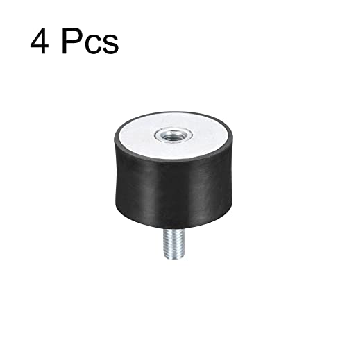 Foto von sourcing map 4Stk. Gummilager M10 Außen-/Innengewinde Schwingungsisolator Stoßdämpfer D50mmxH30mm
