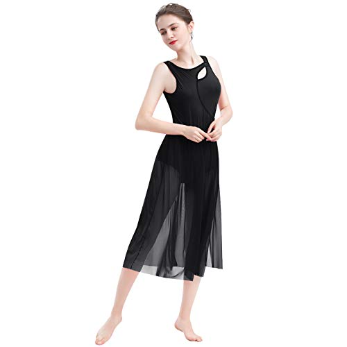 Robe de danse lyrique sans manches noire taille S IMEKIS