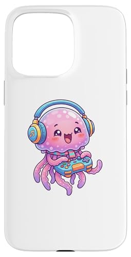 Jellyfish Playing Video Game marine sea jellies Gamers �X�}�z�P�[�X iPhone 15 Pro Max �p