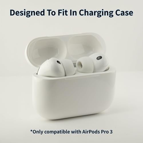 Image of Comply TrueGrip MAX | Premium Memory Foam Replacement Earbud Tips for Apple AirPods Pro Gen 3 | Long Lasting Comfort, MAX Durability, Secure Fit, Superior Noise Isolation| White (S /M /L) (3 Pairs)