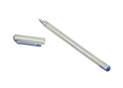 Image of Unomax Ultron 2X Pearl Liquid Ball Point Pen | Premium Matt Finish | Double Writing Length | Jet Ink Technology (Pack of 20) (Blue)