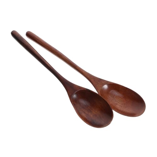 CIYODO 2piezas Cucharas De Madera Para Ensalada y Sopa Cuchara Para Servir De Mango