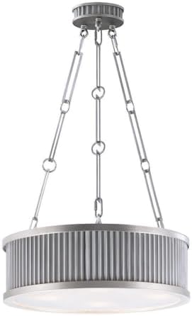 Maxim Ruffle-Four Light Pendant-17.5 Inches Wide by 26.75 inches high-Weathered Zinc/Satin Nickel Finish