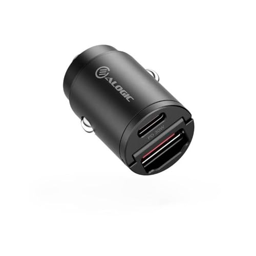 Alogic 30W Rapid Power Mini Car Charger with USB-C and USB-A