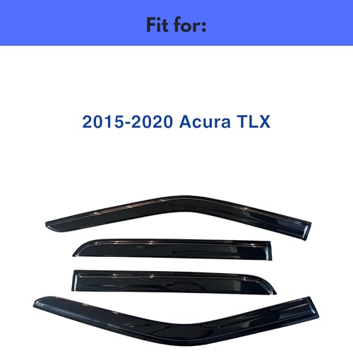 Image of IG Window Visors Fit for 2015-2020 Acura TLX, Out-Channel Rain Guards Vent Wind Deflectors 4PC, Car Accessories for 15-20 Acura TLX