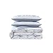 Peri Home Bows Duvet Cover Set 100% Cotton 3-Piece Bedding, King, Blue Sasha Bows