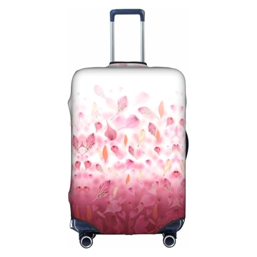 Housse de protection universelle élastique XL blanche pétales roses