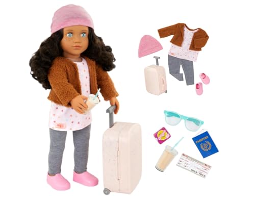 Muñeca viajera Our Generation Lisandra de 18 pulgadas miniatura 2