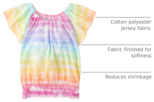Image of The Children's Place Girls' Smocked Short Sleeve Tops