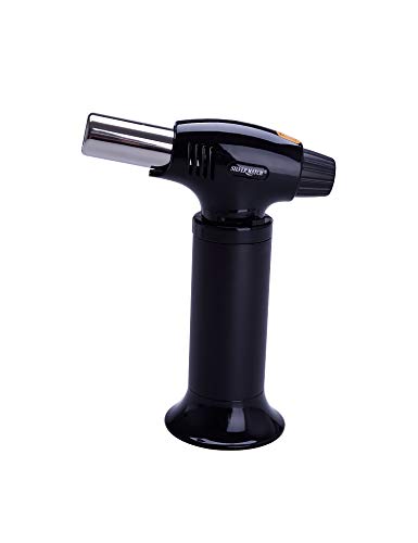 SILVER MATCH - Linterna de cocina profesional, linterna de llama de chorro, quemador para crema brulée. Apto para parrilladas, barbacoas, estufas de camping, glaseados