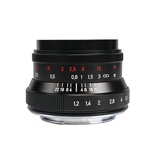 Image of 7artisans 35mm F1.2 Mark II Large Aperture Lens APS-C Manual Fixed Lens for Sony E-Mount Mirrorless Camera(Black)