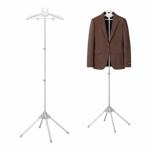 Image of DOCAT Adjustable Garment Steamer Rack for Clothes | Portable Steam Iron Stand with Rotating Hanger & Clips | Height Adjustable Ironing Hanger Stand for Shirts, Suits, Dresses & Pants