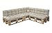 Produktbild POKAR Palettenkissen Palletenauflagen Palettenpolster Palettensofa Palettenmöbel 8er Set: Sitzkissen 120x80 + Rückenlehne 120x40, Beige