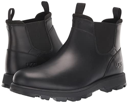 Ugg Men's Hillmont Chelsea Boot, Black Leather, Size 11 #TOP6