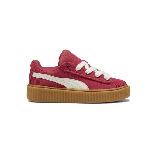 PUMA Womens Creeper Phatty Corduroy Lace Up Sneakers Shoes Casual - Red