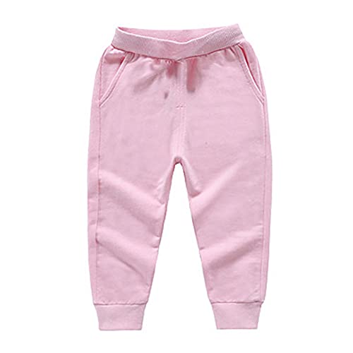 Toddler Jogger Pants Solid Color Cotton Elastic Waist Sweatpants Kids Boys Girls Winter Thermal Casual Trousers2