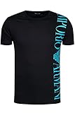 Fibras naturales Emporio Armani Swimwear Crew Neck T-Shirt Eco Conscious New Basics Camiseta, Negro, L para Hombre