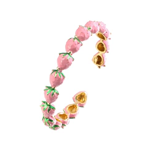 Adorable accessoire poignet fraise aux finitions délicates et soignées