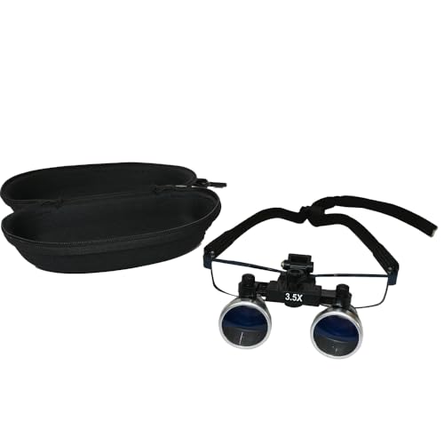 Image of MAXZIMA Dental Surgical Loupe, 3.5X Magnification, for ENT, Ophthalmic and Microsurgical Procedures, with Carrying Case