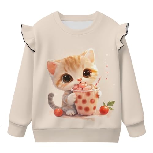 Cartoon Sweatshits for Girls Casual Crewneck Pullover Hoddies Cute Graphic Fall Winter Tops