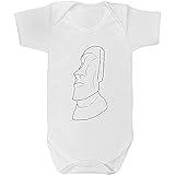 Body de bebé de manga corta Azeeda 18-24 Meses \'Cabeza de Isla de Pascua\' Body de Bebé Unisexo (GR00064362)